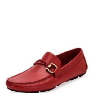 Salvatore Ferragamo red men’s drivers size 10